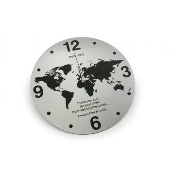 World Clock with Custom Engraving - CLK013