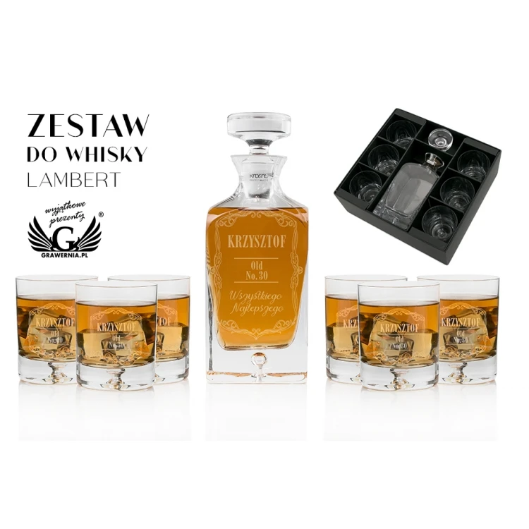 Whisky Set with Engraving - LAMBERT - KAR046