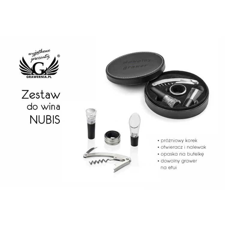 Nubis Wine Set with Custom Engraving - AL012