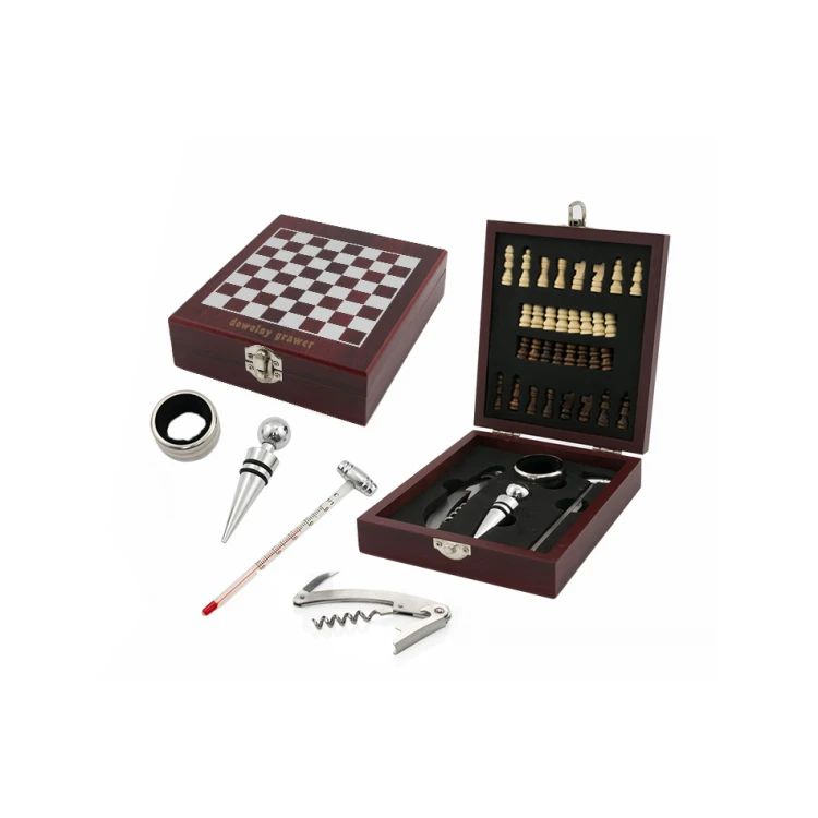 MATT Chess and Wine Set with Your Engraving - AL013