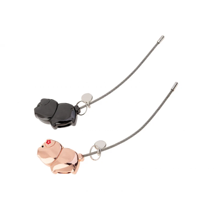 Set of Two Love Pigs Keychains with Your Engraving - BP171