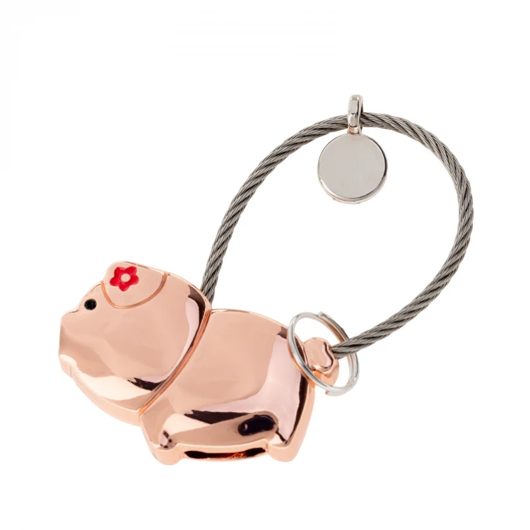Set of Two Love Pigs Keychains with Your Engraving - BP171