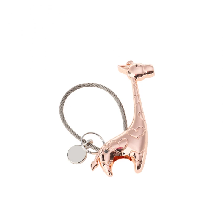 Set of Two Love Giraffes Keychains with Your Engraving - BP172