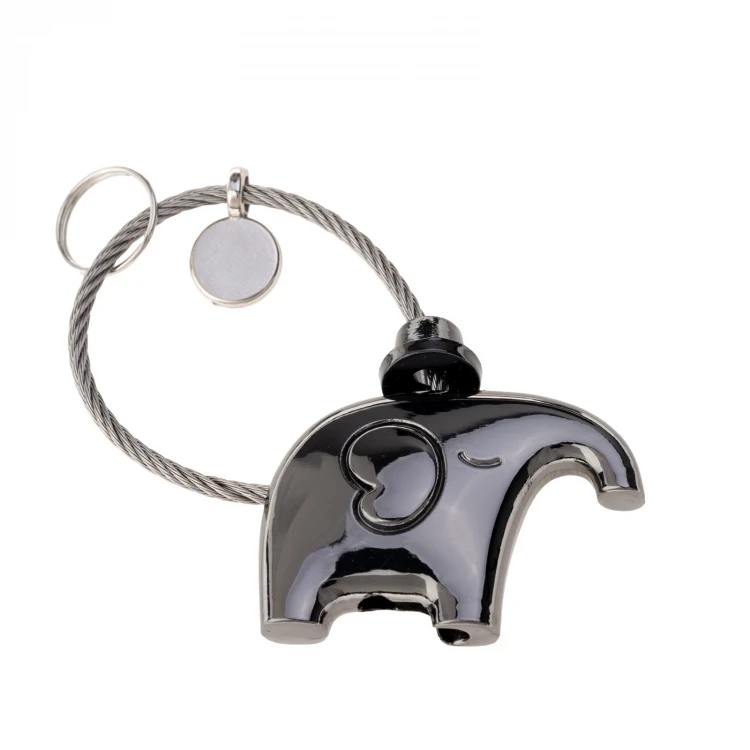 Set of Two Love Elephants Keychains with Your Engraving - BP173