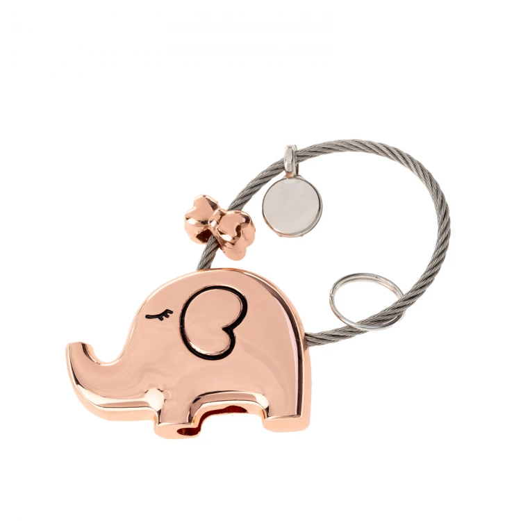 Set of Two Love Elephants Keychains with Your Engraving - BP173