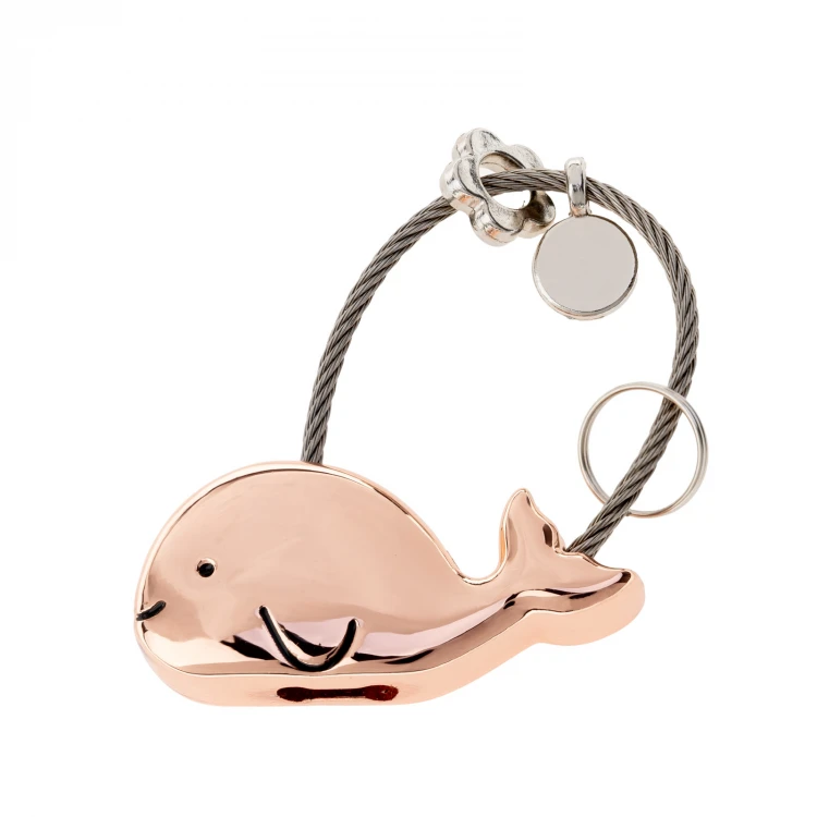 Set of Two Love Whales Keychains with Your Engraving - BP174