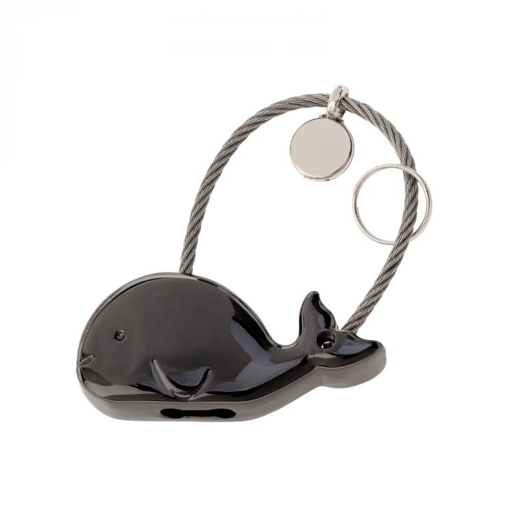 Set of Two Love Whales Keychains with Your Engraving - BP174