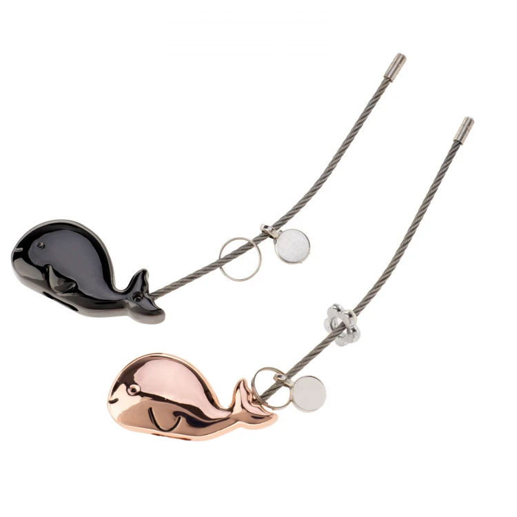 Set of Two Love Whales Keychains with Your Engraving - BP174