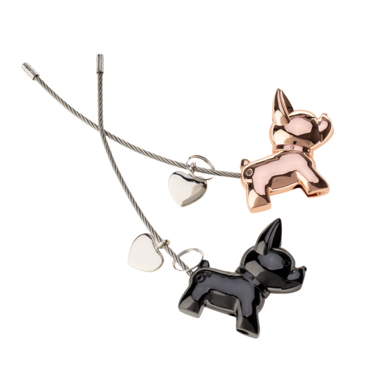 Set of Two Love Dogs Keychains with Your Engraving - BP175