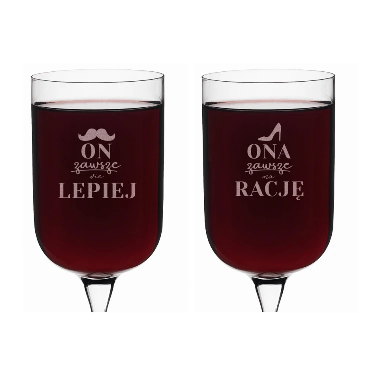 Engraved Wine Glasses - Gift for Couple - Each Knows Better - KL001