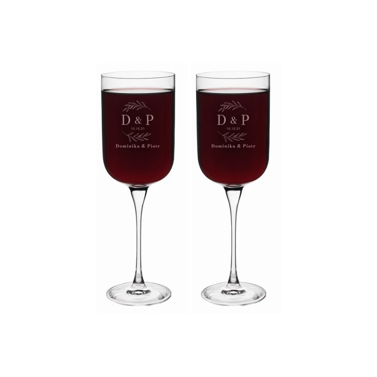 Engraved Wine Glasses - Gift for the Newlyweds - KL002