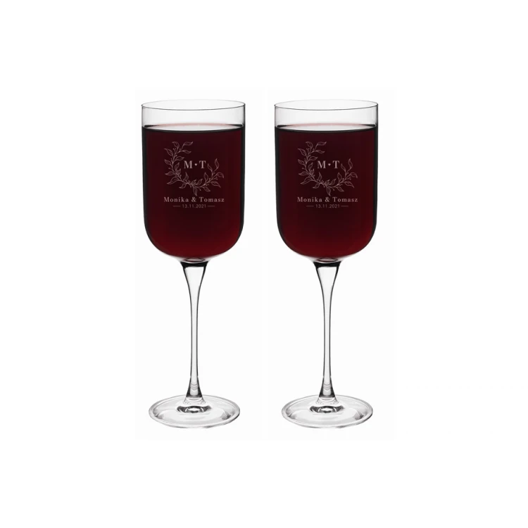 Engraved Wine Glasses - Gift for the Newlyweds - KL007