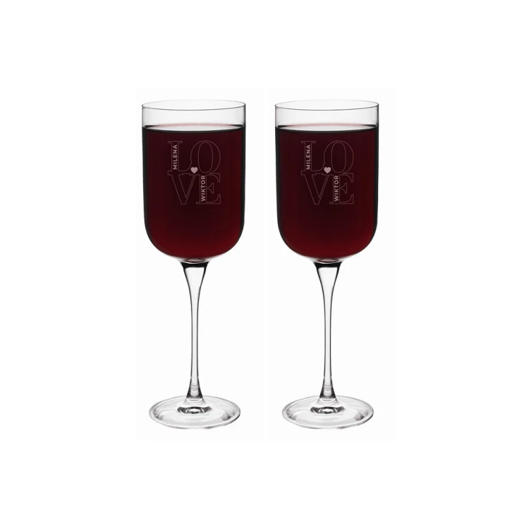 Engraved Wine Glasses - Gift for the Newlyweds - Love - KL008