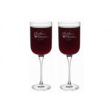 Engraved Wine Glasses - Gift for the Newlyweds - KL013
