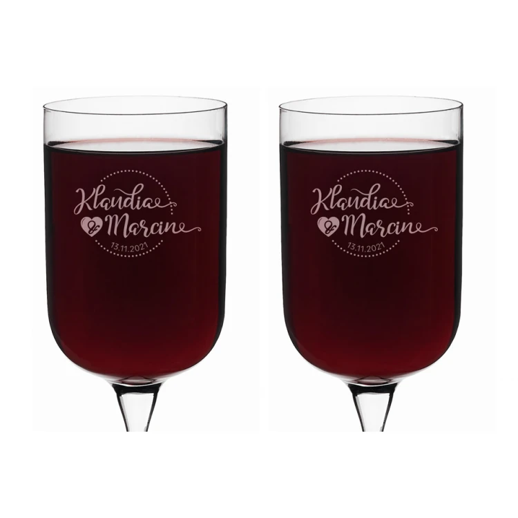Engraved Wine Glasses - Gift for the Newlyweds - KL013