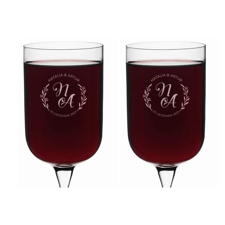 Engraved Wine Glasses - Gift for the Newlyweds - KL016
