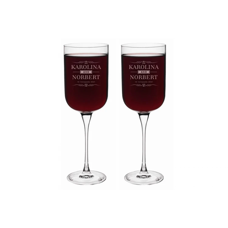 Engraved Wine Glasses - Gift for the Newlyweds - KL017