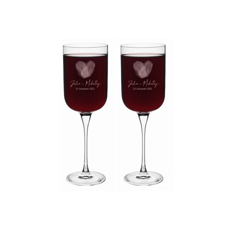 Engraved Wine Glasses - Gift for the Newlyweds - KL018