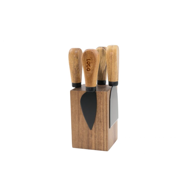 Modern Cheese Knife Set with Custom Engraving - Gift - KCH008