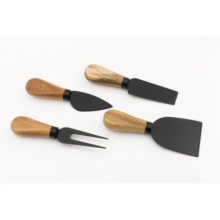 Modern Cheese Knife Set with Custom Engraving - Gift - KCH008