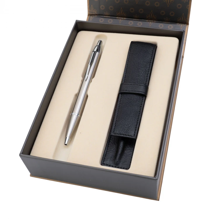 Parker IM Brushed Metal CT Set - Pen with Case - PAR228
