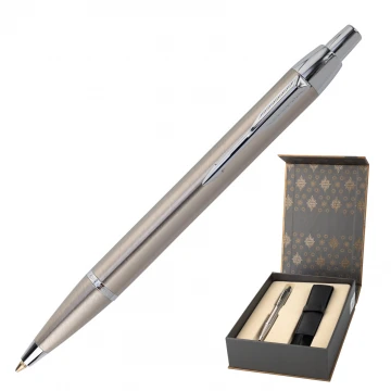 Parker IM Brushed Metal CT Set - Pen with Case - PAR228
