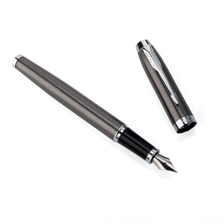 Parker IM Core Dark Espresso CT Fountain Pen and Ballpoint Pen Set with Case - PAR195-DUO-PT