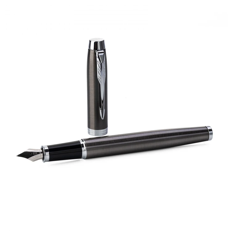 Parker IM Core Dark Espresso CT Fountain Pen and Ballpoint Pen Set with Case - PAR195-DUO-PT