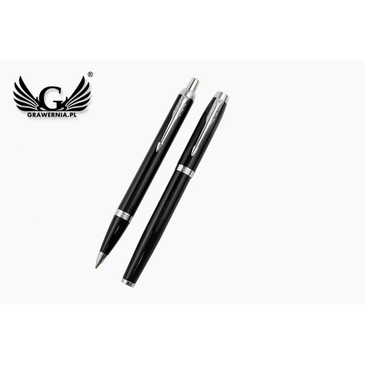 Parker IM Black CT Fountain Pen and Ballpoint Pen Set with Red Notebook - Brown Box - PAR134-DUO-PT