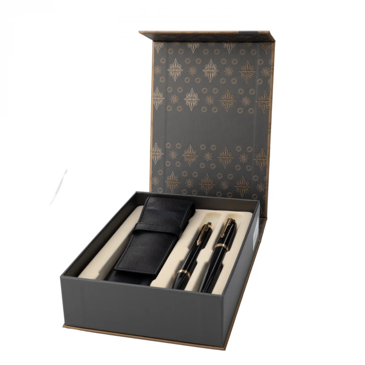Parker IM Black GT Fountain Pen and Ballpoint Pen Set with Case - PAR161-DUO