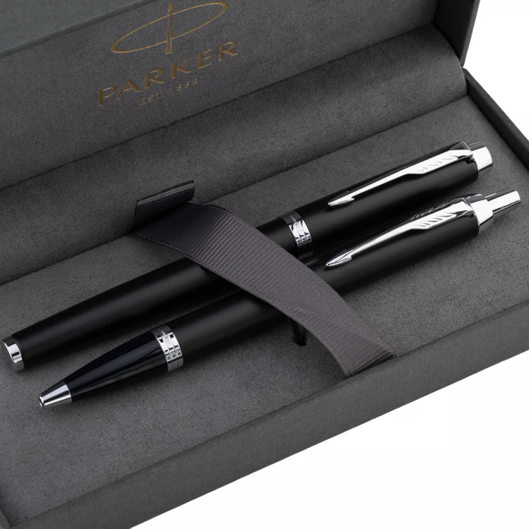 Parker IM Essential Matte Black CT Set - Fountain Pen and Ballpoint Pen - PAR214-DUO-PRO