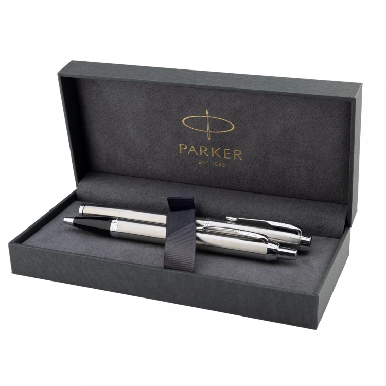 Parker IM Essential Stainless Steel CT Set - Fountain Pen and Ballpoint Pen - PAR213-DUO-PRO