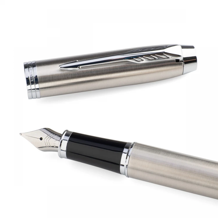 Parker IM Essential Stainless Steel CT Set - Fountain Pen and Ballpoint Pen - PAR213-DUO-PRO