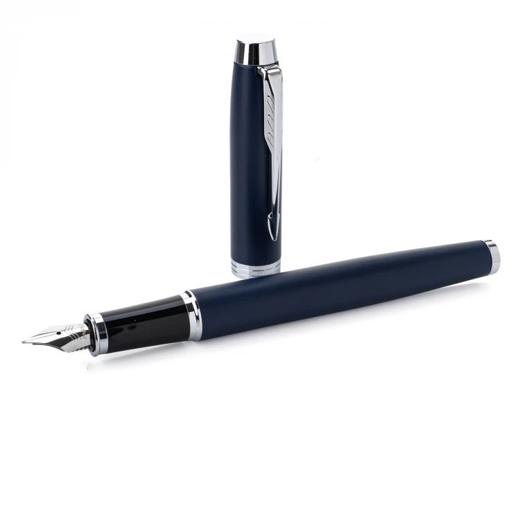Parker IM Blue CT Fountain Pen and Ballpoint Pen Set with Case - PAR133-DUO-PT