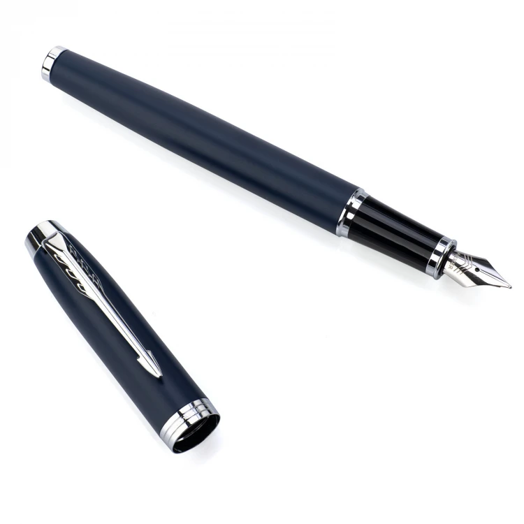 Parker IM Blue CT Fountain Pen and Ballpoint Pen Set with Case - PAR133-DUO-PT