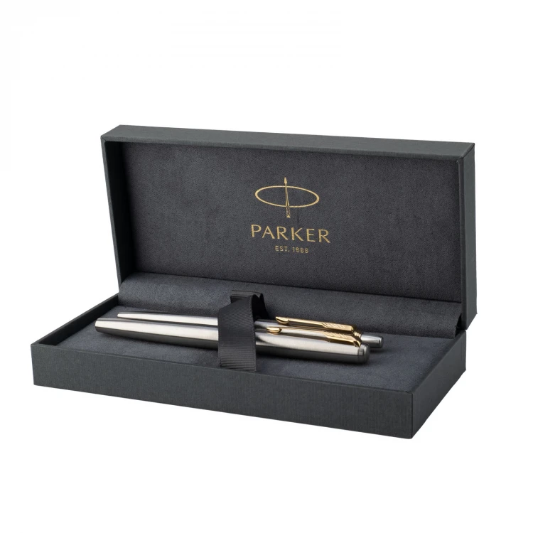 Parker Jotter Core Stainless Steel GT Set - Fountain Pen and Ballpoint Pen - PAR234-DUO-PRO