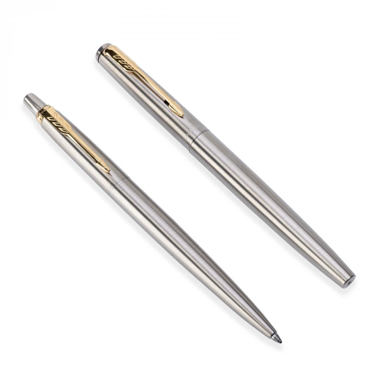 Parker Jotter Core Stainless Steel GT Set - Fountain Pen and Ballpoint Pen - PAR234-DUO-PRO