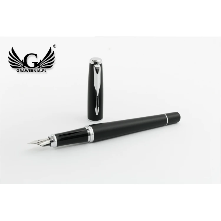 Parker URBAN Core Muted Black CT Fountain Pen and Ballpoint Pen Set with White Notepad - PAR169-DUO-PT