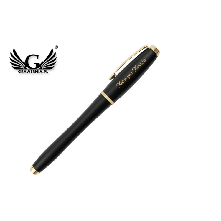Parker URBAN Muted Black GT Fountain Pen and Ballpoint Pen Set with Case - PAR116-DUO-SW