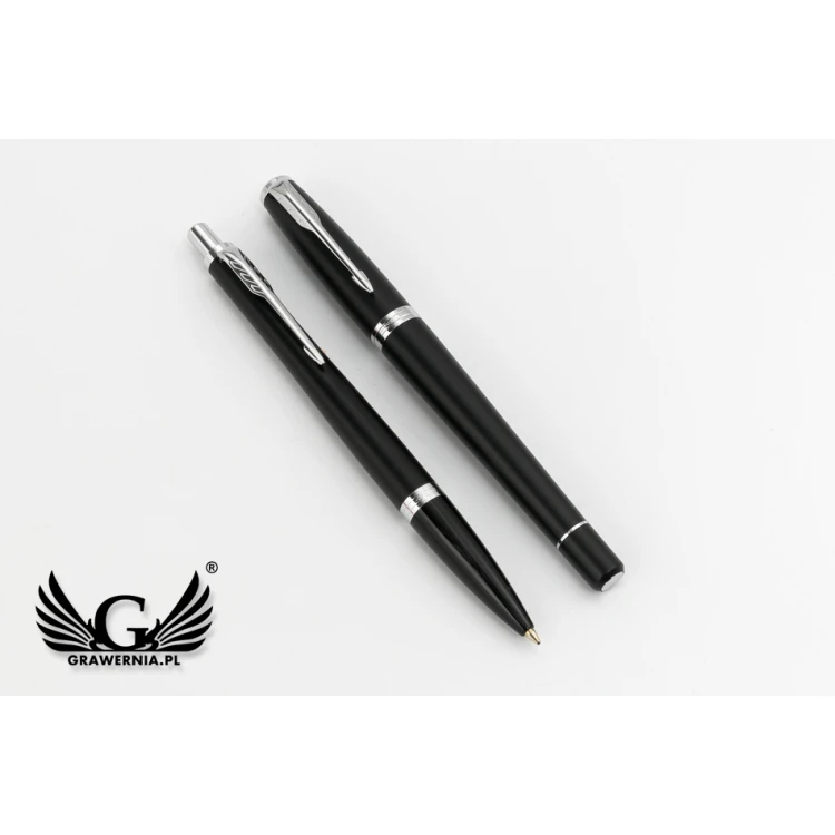 Parker URBAN Core Muted Black CT Fountain Pen and Ballpoint Pen Set with White Notepad - PAR169-DUO-PT
