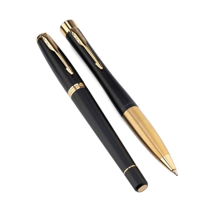 Parker URBAN Muted Black GT Fountain Pen and Ballpoint Pen Set - PAR208-DUO-PRO