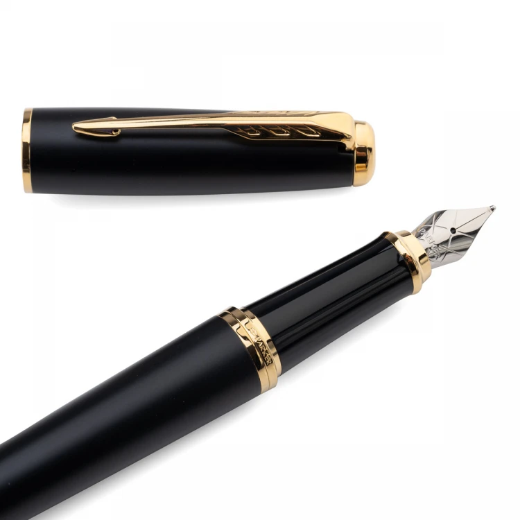 Parker URBAN Muted Black GT Fountain Pen and Ballpoint Pen Set - PAR208-DUO-PRO