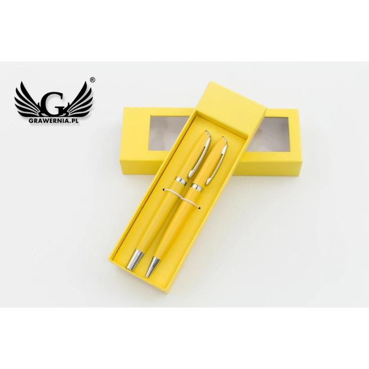 Writing Set with Engraving - COLORADO - Yellow - KP010