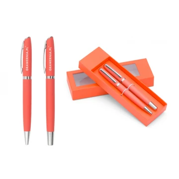 Writing set with engraving - COLORADO - orange - KP011