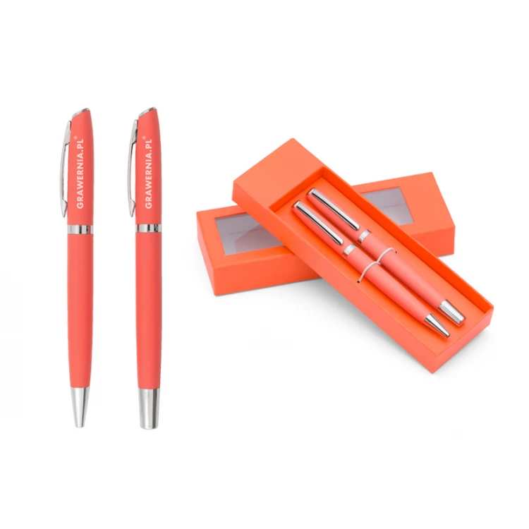 Writing set with engraving - COLORADO - orange - KP011