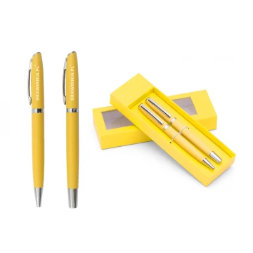 Writing Set with Engraving - COLORADO - Yellow - KP010
