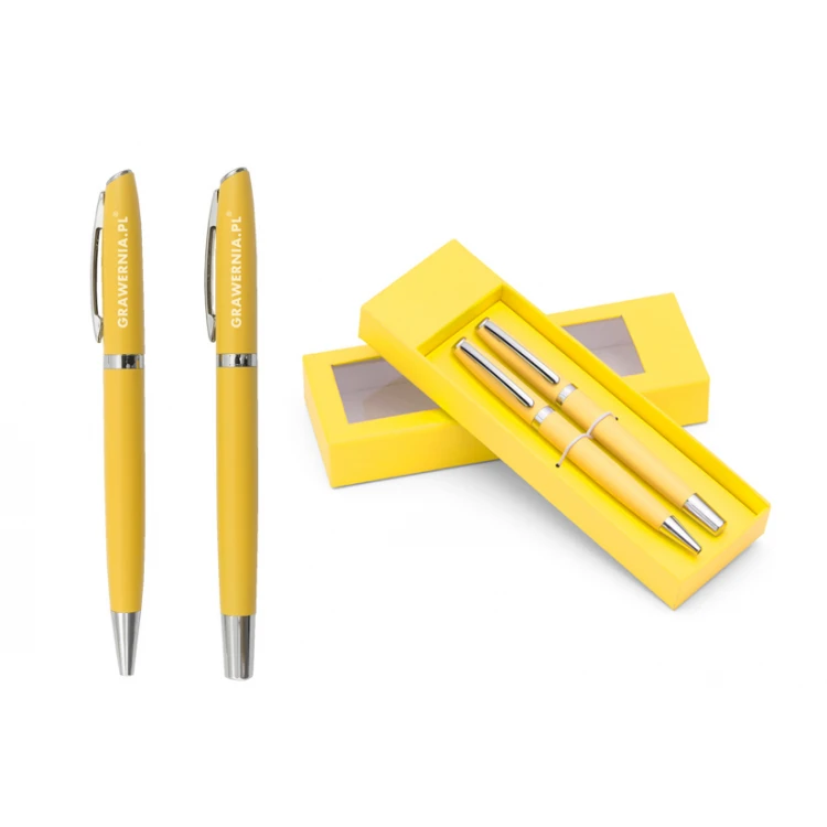 Writing Set with Engraving - COLORADO - Yellow - KP010