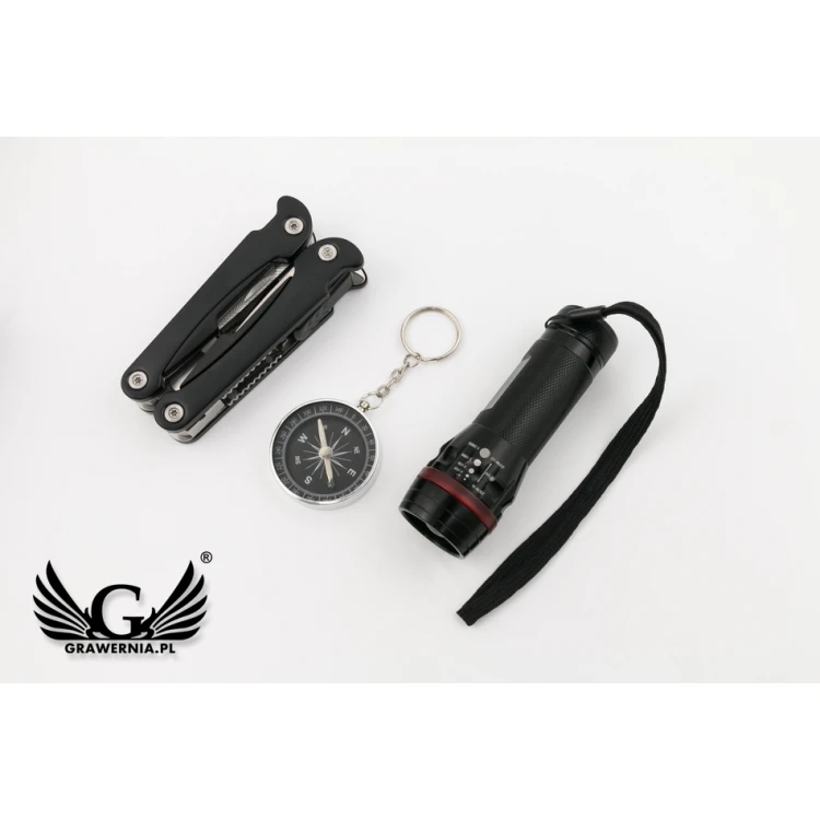 Trip Travel Set - Swiss Knife, Flashlight, Compass - BP97
