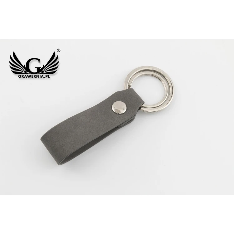 Gift Set Business Card Holder + Keyring - Fabio Grey with Engraving - ZU004
