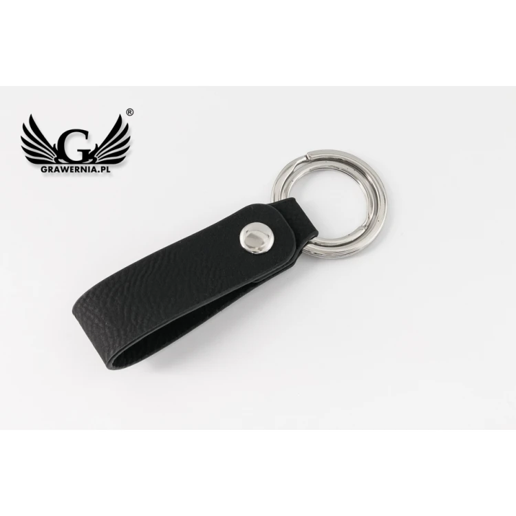 Gift Set Business Card Holder + Keyring - Fabio Black with Engraving - ZU003